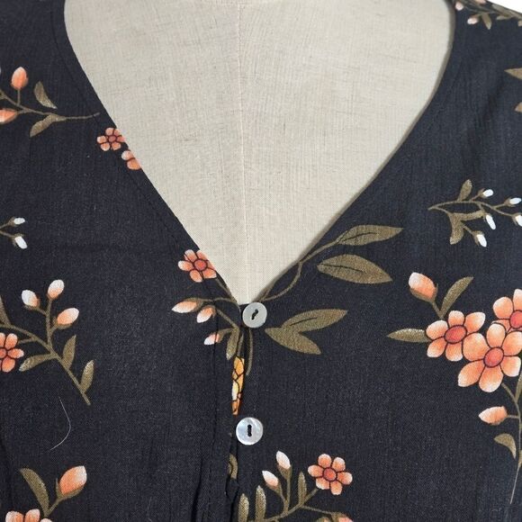 Altar'd State Brown Black Floral Mini Dress - Picture 2 of 7